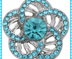 Blue Rhinestone snap